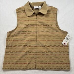 Alfred Dunner Women's Plus Size 20‎ Full Zip Vest NWT